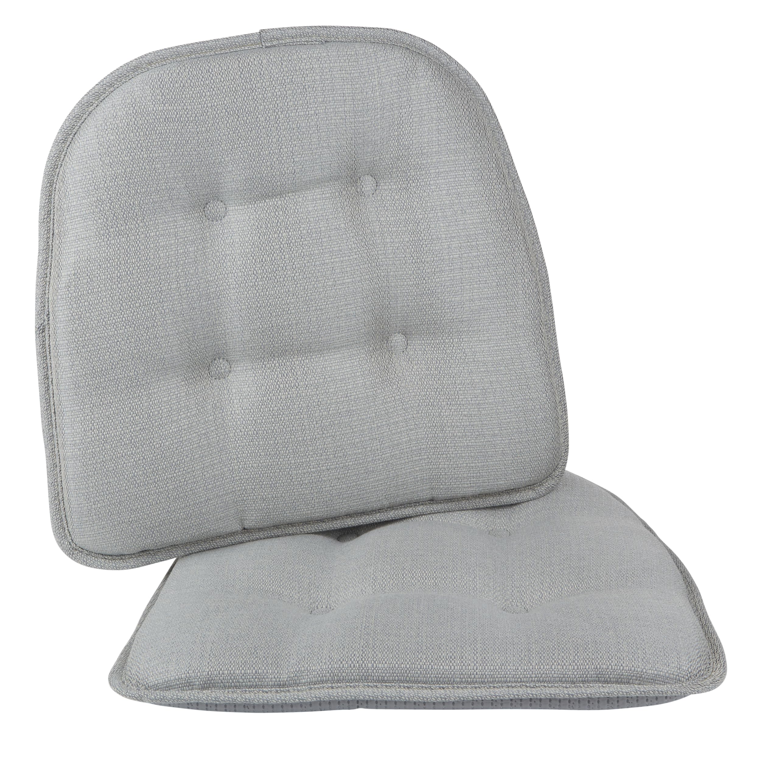 Non-Slip Chair Cushions, Assembled in USA, U-Shaped Skid-Proof Seat Pads for Dining Room, Kitchen, Office, 15"x16"