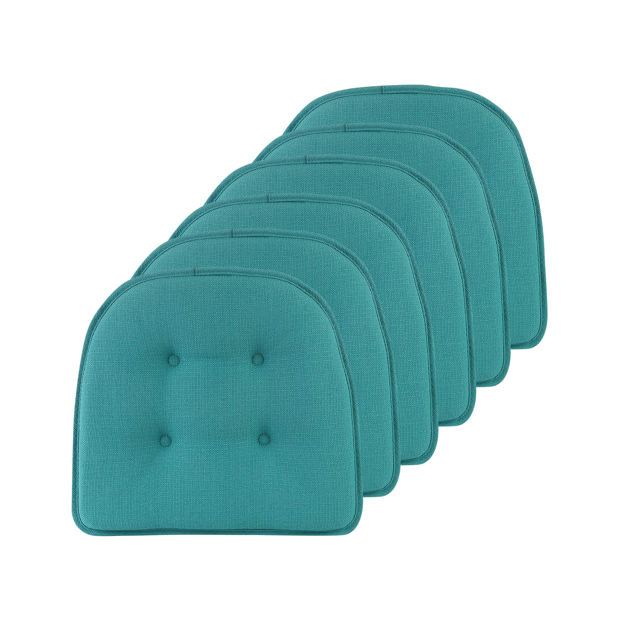 Non-Slip Chair Cushions, Assembled in USA, U-Shaped Skid-Proof Seat Pads for Dining Room, Kitchen, Office, 15"x16"