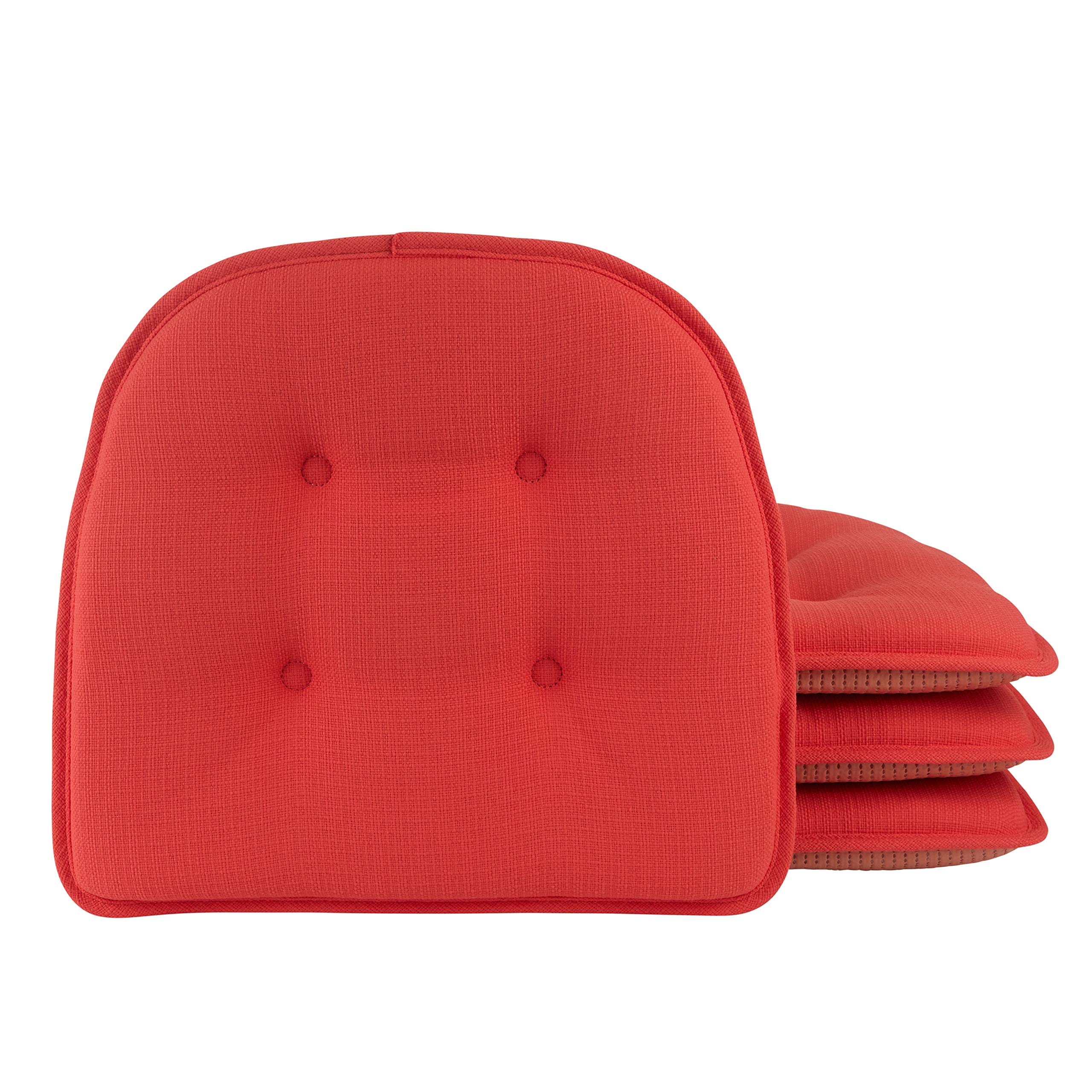 Non-Slip Chair Cushions, Assembled in USA, U-Shaped Skid-Proof Seat Pads for Dining Room, Kitchen, Office, 15"x16"