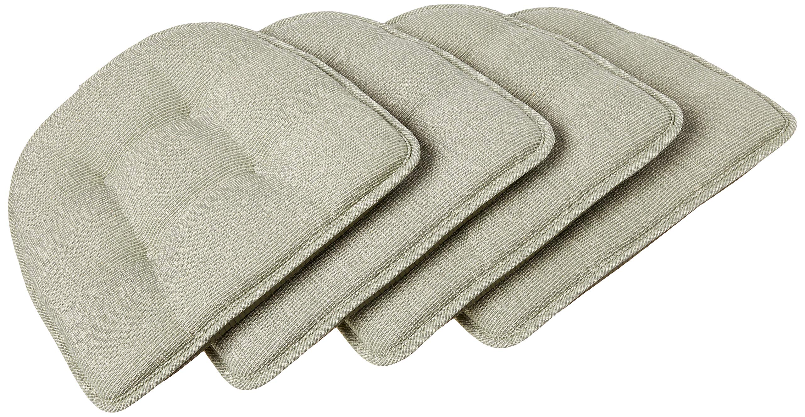 Non-Slip Chair Cushions, Assembled in USA, U-Shaped Skid-Proof Seat Pads for Dining Room, Kitchen, Office, 15"x16"