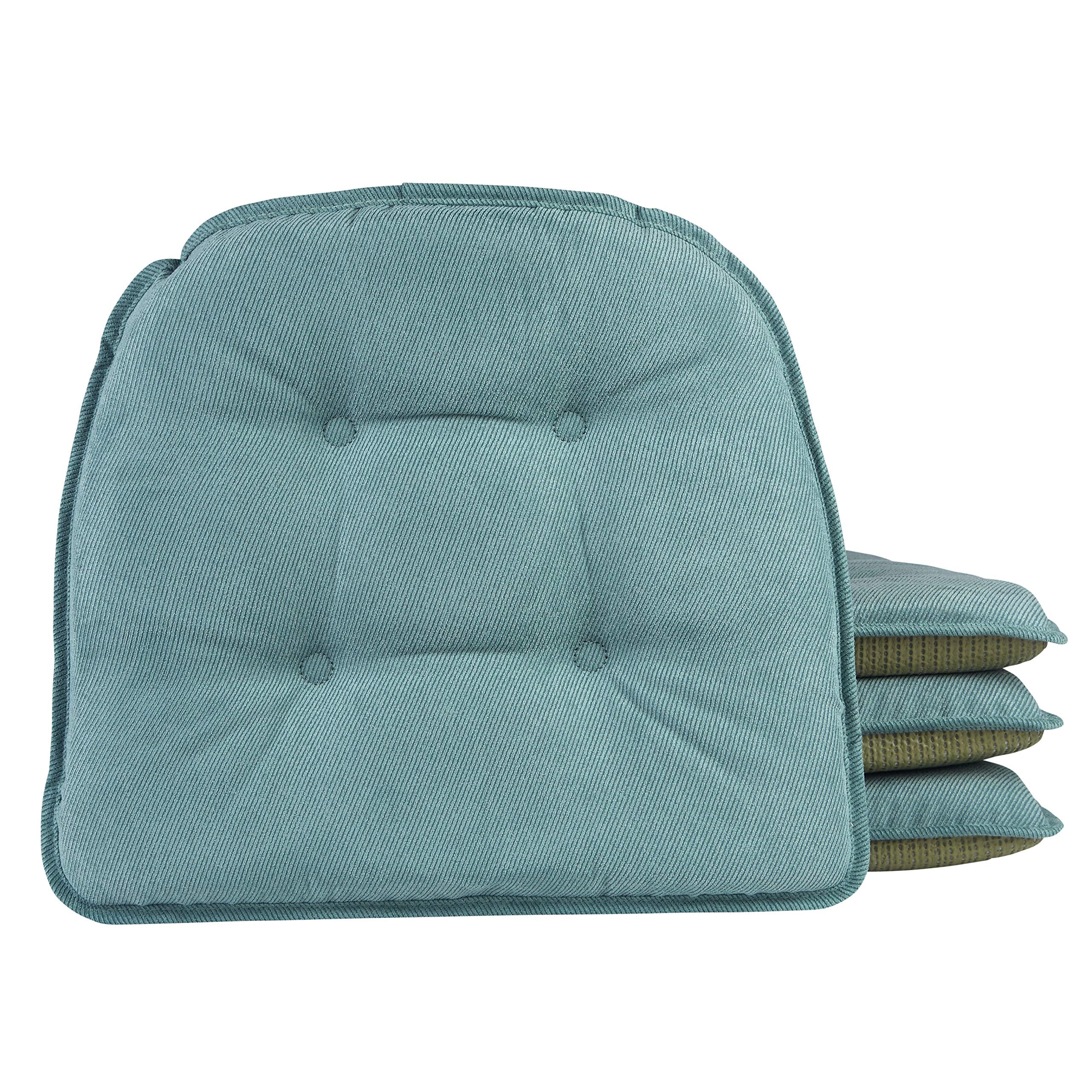 Non-Slip Chair Cushions, Assembled in USA, U-Shaped Skid-Proof Seat Pads for Dining Room, Kitchen, Office, 15"x16"