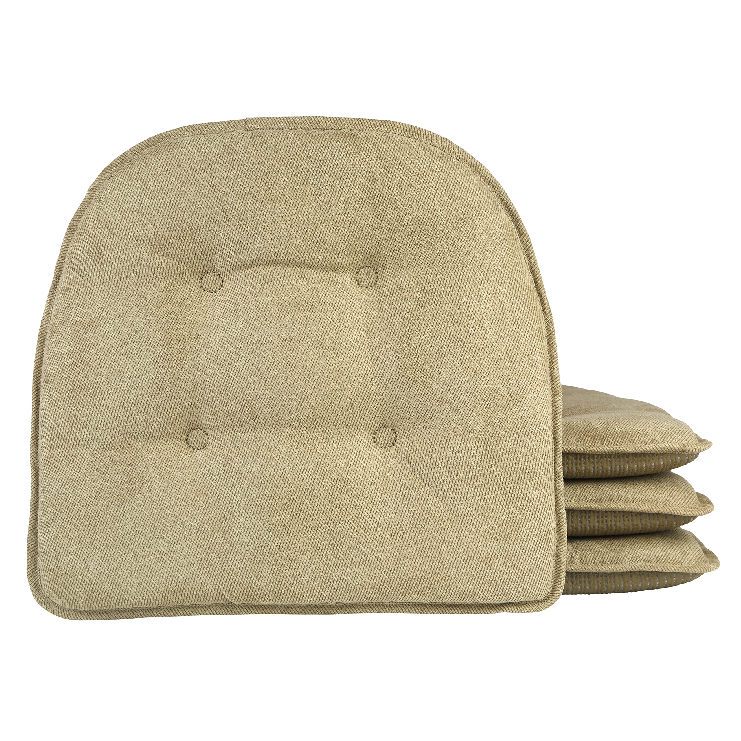 Non-Slip Chair Cushions, Assembled in USA, U-Shaped Skid-Proof Seat Pads for Dining Room, Kitchen, Office, 15"x16"